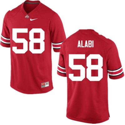 Men's Ohio State Buckeyes #58 Joshua Alabi Red Nike NCAA College Football Jersey Trade IVQ6844IP